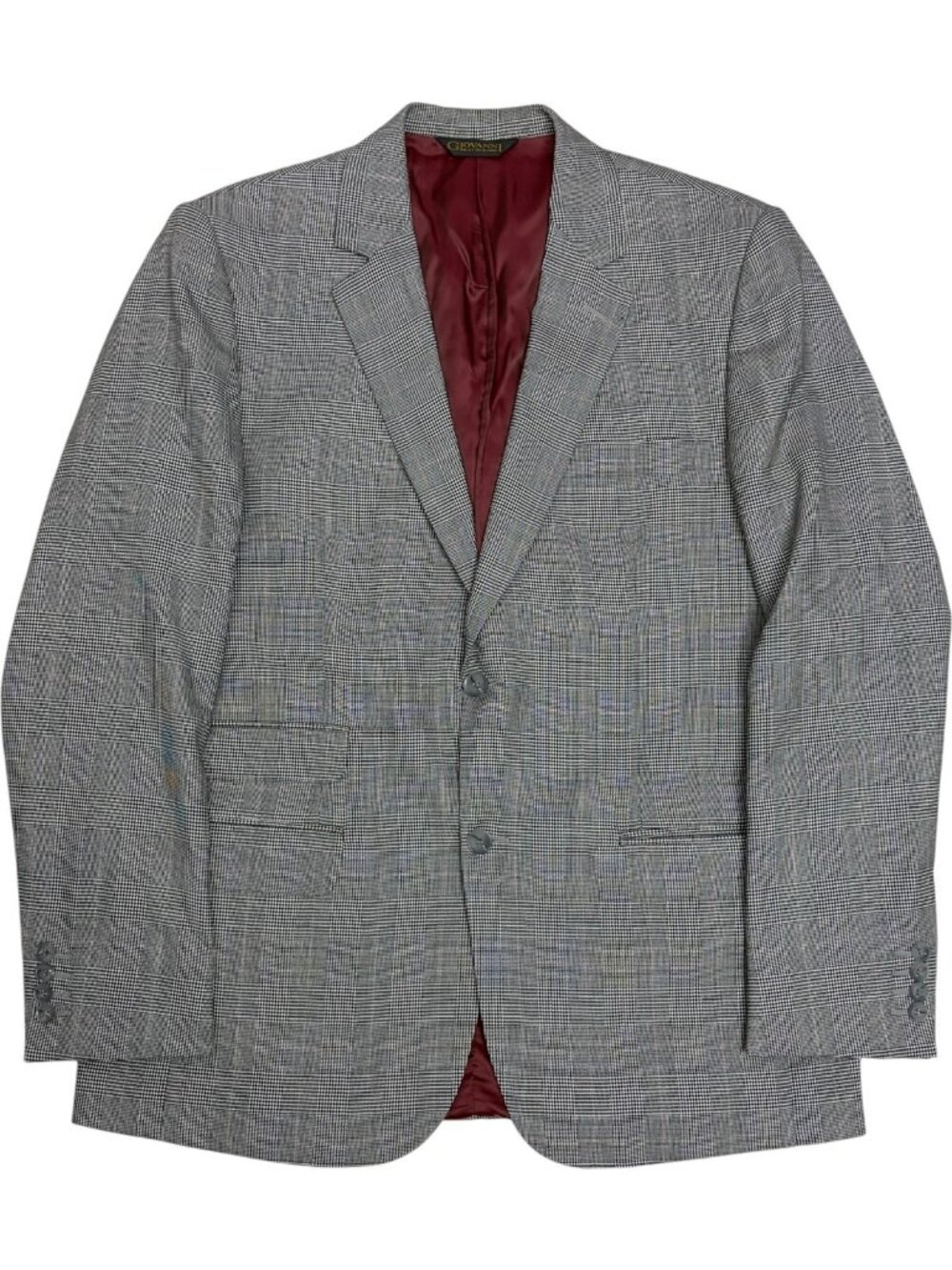 GIOVANNI Vintage Blazer Sport Coat Plaid Check Luxury Business Jacket Mens 46R